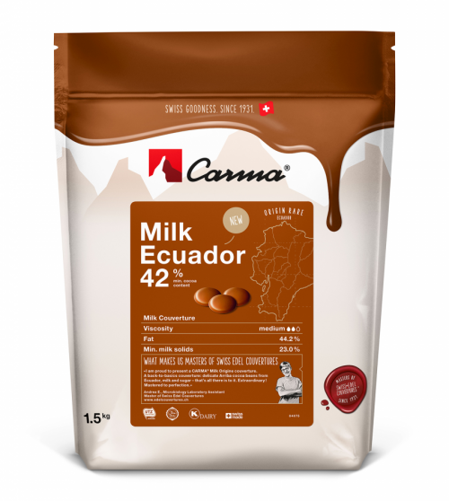 Молочный шоколадный кувертюр Ecuador  42%, Швейцария